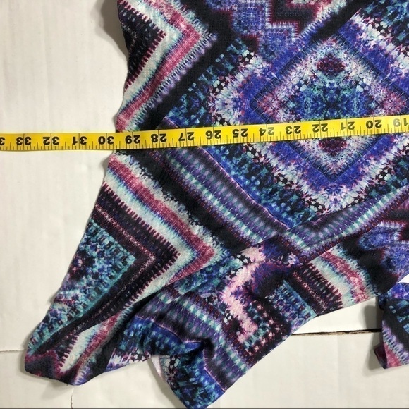 Nally & Millie Geometric Print Tunic Large Purple - Picture 7 of 8